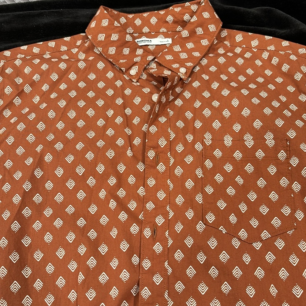 Men’s Sonoma short sleeve button down t shirt size large - Picture 3 of 4